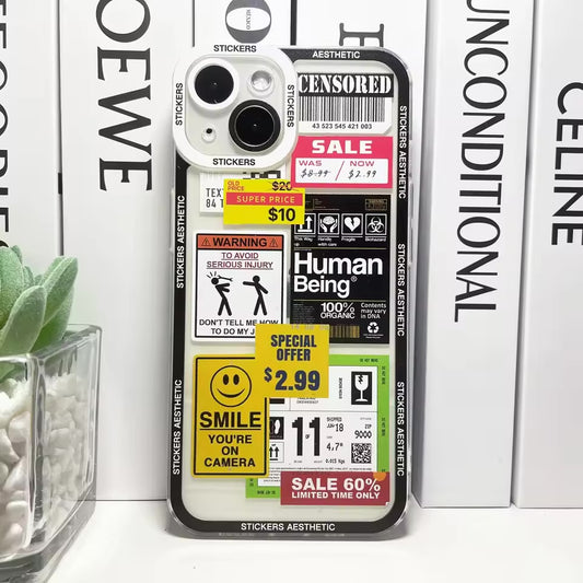 The Smitch Case™| Mix Attro Collage Stickers Aesthetic Phone Case, Clear Soft Cover