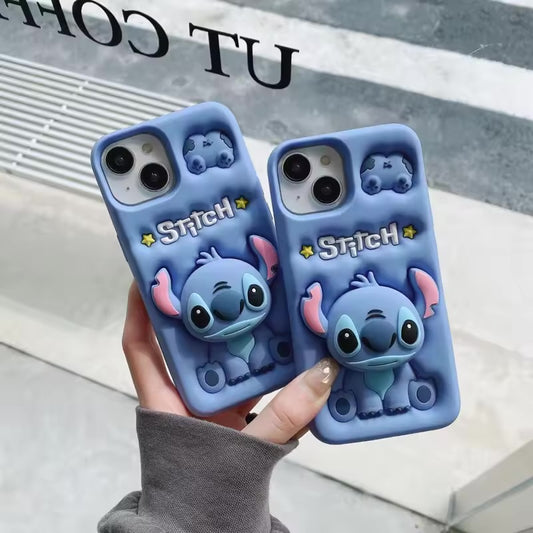 The Smitch Case™ | Soft silicone phone case for iPhone, Stitch Head Grip, Tok Holder, Cute